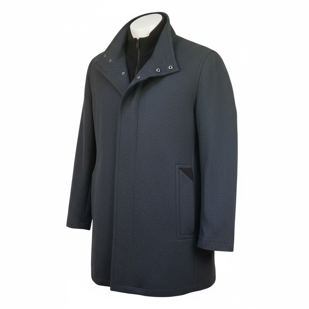 Marc New York Coyle Wool Stand Collar Charcoal Jacket Coat Size XXL